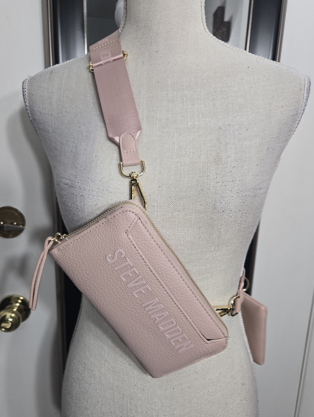 Steve Madden Pink Crossbody Wallet Bag With Coin Purse New - Picture 2 of 12